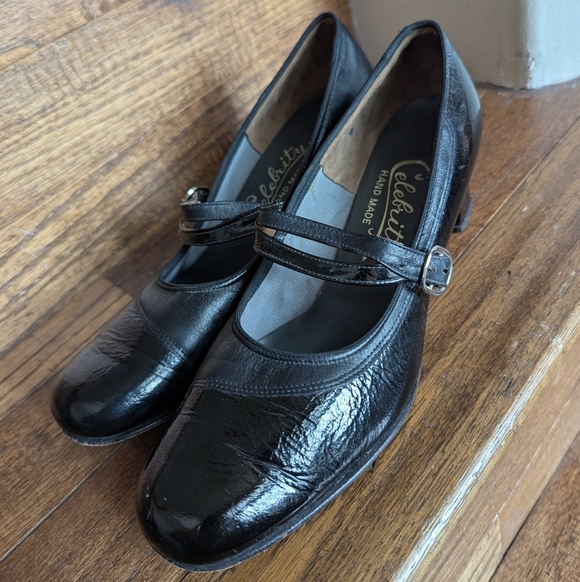Vintage Celebrity Handmade 1920s Style Mary Jane Heeled Women's Shoes Size 9B - Picture 12 of 14